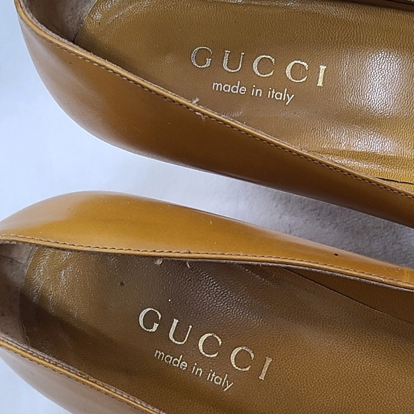 Gucci Tan Leather Pumps Size 8.5 - Picture 7 of 12